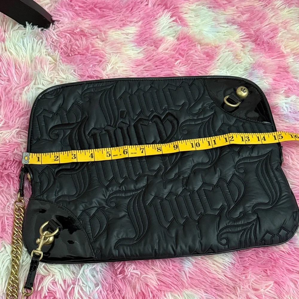 Juicy Couture Black Laptop Bag with Gold Chain